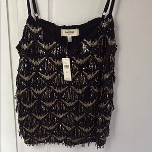 NWT Anthropologie (Porridge Clothing) Fringe Sequin Top